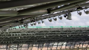 A Groupama Aréna fény- és hangszórói
