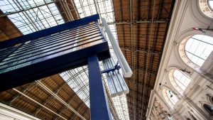 A Keleti Pályaudvar megjelenítője IVS vonasugárzókkal
