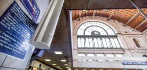 A Keleti Pályaudvaron telepített IVS hangszóró
