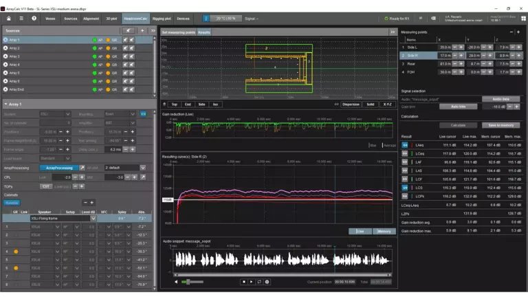 d&b audiotechnik HeadroomCalc program