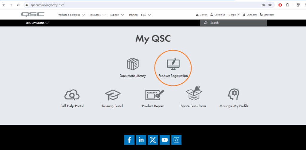 QSC regisztráció